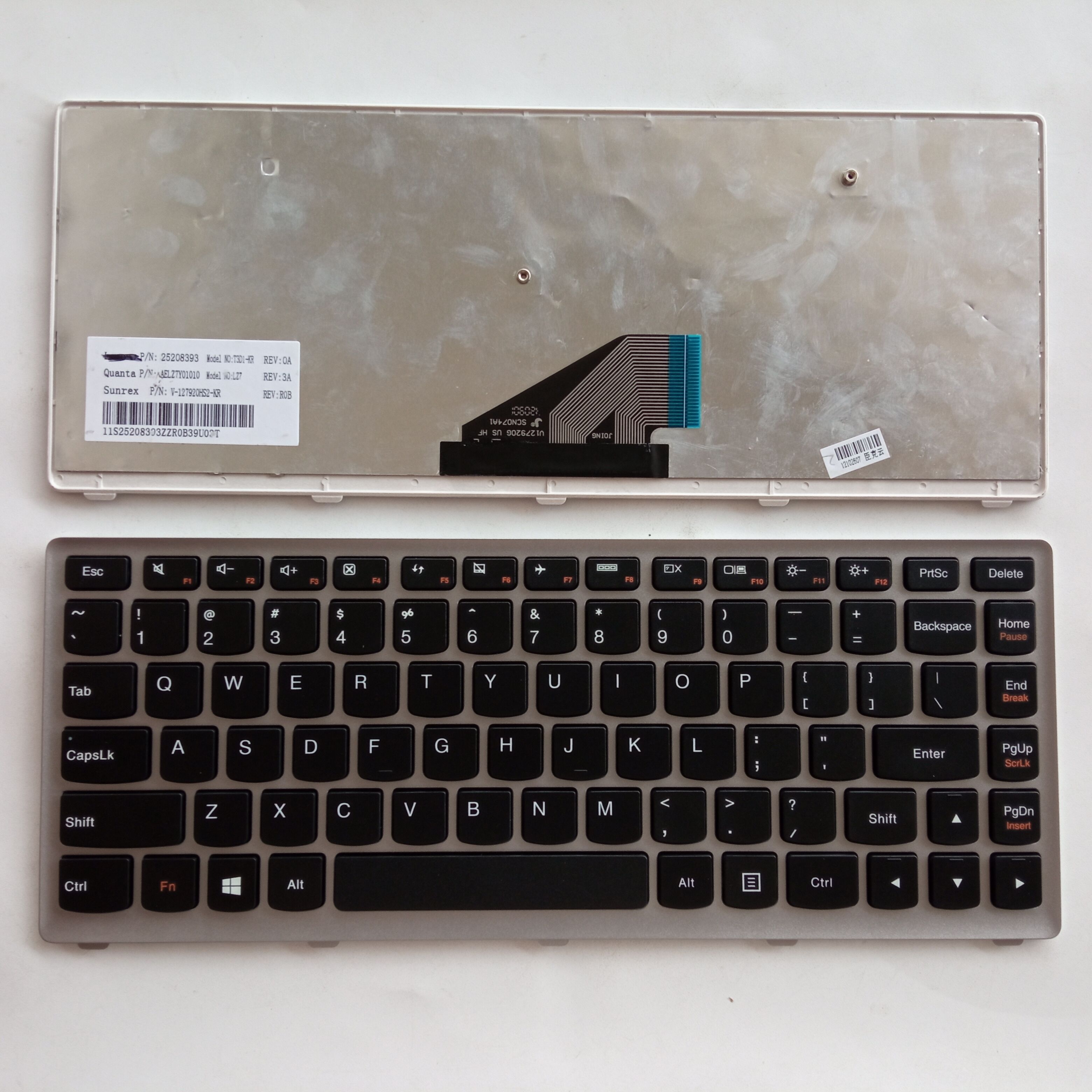 Picture of New Replacement Laptop Keyboard For LENOVO U310 SILVER FRAME BLACK US Layout